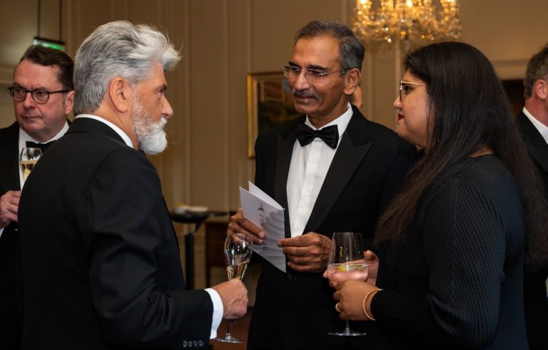 Benchers in black tie in conversation at Benchers' Night, 30 April 2026