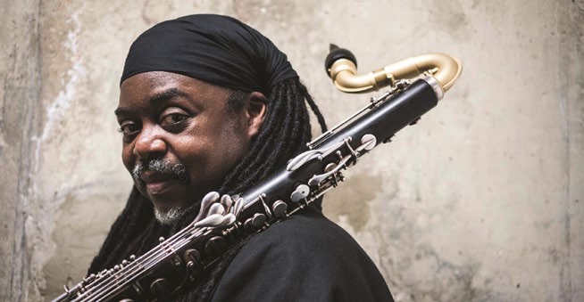 Saxophonist Courtney Pine CBE, performing at Temple Church on 9 June